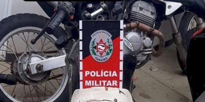 Polícia Militar recupera, em Santa Helena, motocicleta com registro de roubo/furto