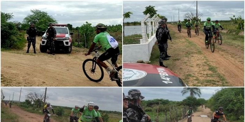 Policiais Militares realizam policiamento em evento esportivo na cidade de Sousa