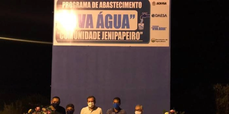 Fábio Tyrone inaugura serviço de abastecimento na Comunidade de Jenipapeiro, em Sousa