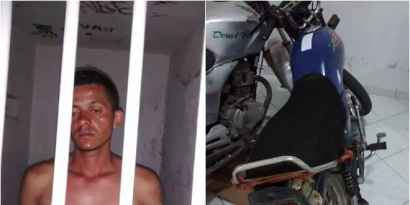 Jovem é preso e motocicleta furtada é recuperada pela Polícia Militar no Sertão