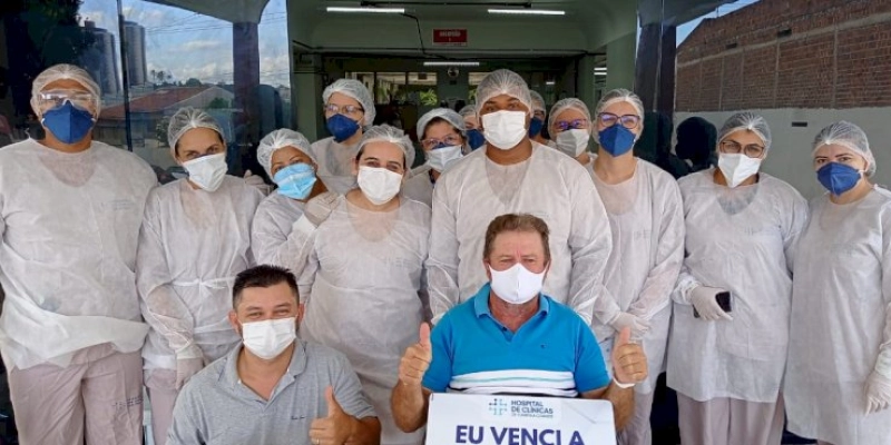 Hospital de Clínicas registra mais 10 altas médicas e ultrapassa a marca de 800 pacientes recuperados da Covid-19