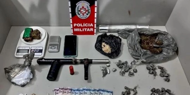 Polícia prende indivíduo por tráfico de drogas e posse ilegal de arma de fogo 