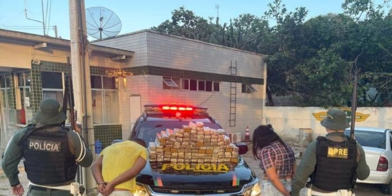 Casal da cidade de Sousa é preso com grande quantidade de drogas no estado do Ceará