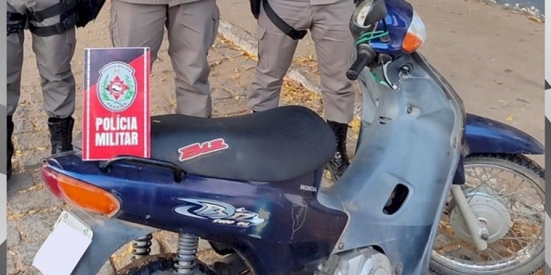 Mais uma motocicleta roubada é recuperada pela PM em São Bento