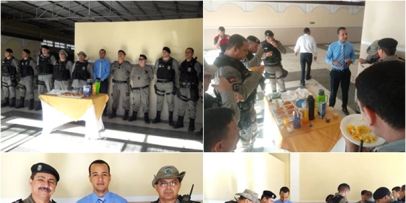 Militares do 14º BPM são recepcionados para café da manhã pela Igreja Universal do Reino de Deus