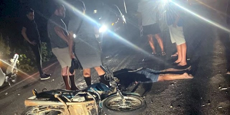 Homem morre após ser atropelado por motocicleta na cidade de São Bento