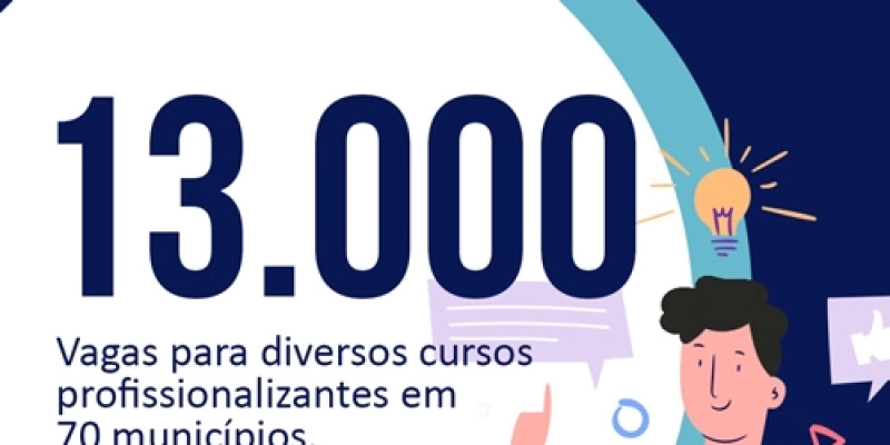 Estão abertas as inscrições para 13 mil vagas em cursos profissionalizantes do Paraíbatec