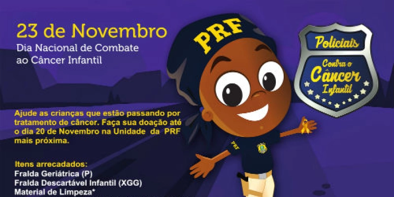 PRF realizará ação alusiva ao Combate ao Câncer Infantil na Paraíba
