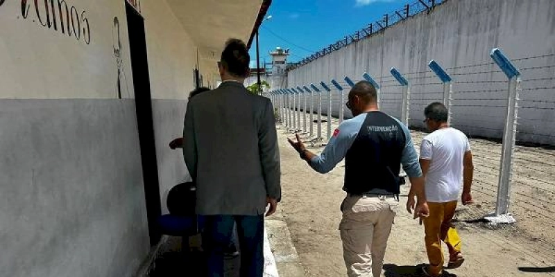 Promotoria de Justiça inspeciona Penitenciária Desembargador Sílvio Porto, em Mangabeira