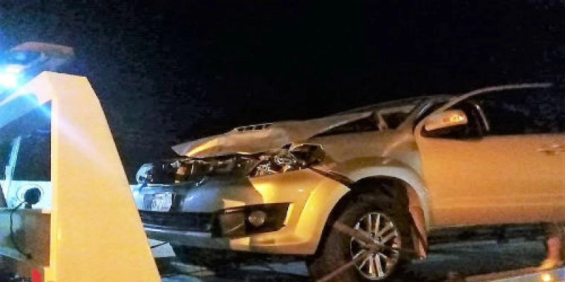 Ex-prefeito de Marizópolis sofre acidente de carro na BR-230 próximo a Aparecida; Imagem exclusiva