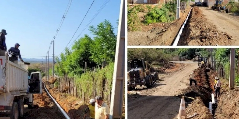 Prefeitura de Marizópolis intensifica obra de esgotamento sanitário da rua que dará acesso nova creche municipal