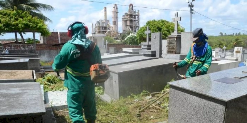 Sedurb intensifica manutenção e zeladoria nos cemitérios para visitação no Dia das Mães, em JP