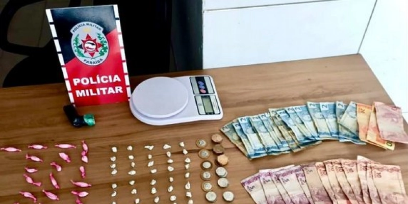 Ação da Polícia Militar prende homem por tráfico de entorpecentes, no Conjunto Frei Damião, em Sousa