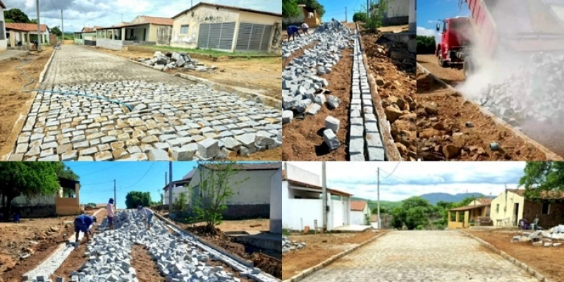 EM APARECIDA – Obra de pavimentação em paralelepípedos no Distrito de Prensa segue em ritmo avançado 