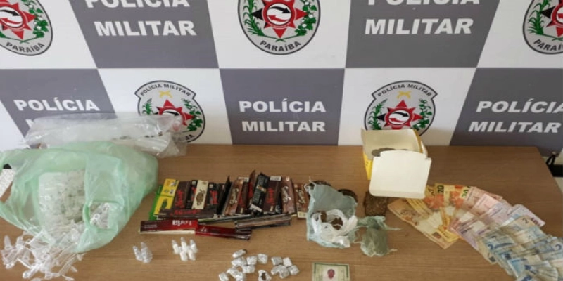 Polícia prende suspeito de tráfico com maconha, crack e cocaína