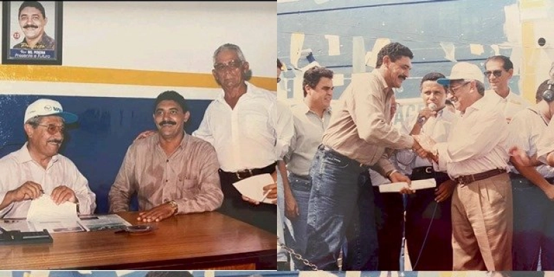 Em 1997 a cidade de Poço Dantas recebia a visita do saudoso governador Ze Maranhão 