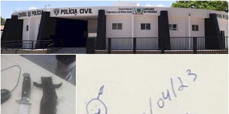Após suposta ameaça de atentado, aluno se arma com punhal, e termina apreendido pela PM dentro de escola, em Cajazeiras
