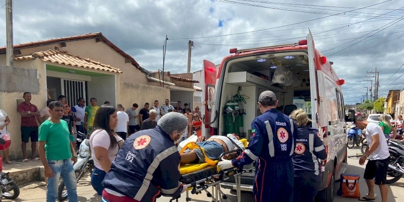 Colisão deixa ciclista gravemente ferido na principal do Angelim na Cidade de Sousa; Imagem 