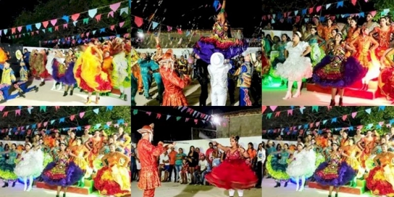 Abertura da primeira noite do I Arraiá do Canto, realizado pela prefeitura de Aparecida, aconteceu no Assentamento Acauã