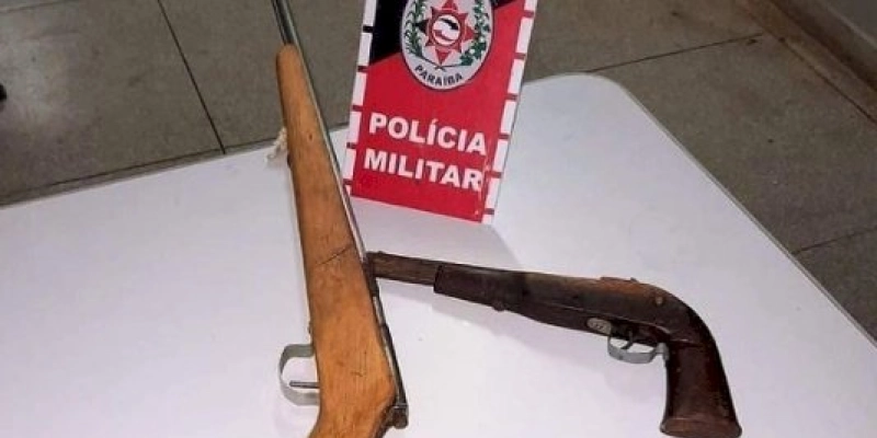 No Sertão - Armas de fogo são apreendidas após popular efetuar disparo 