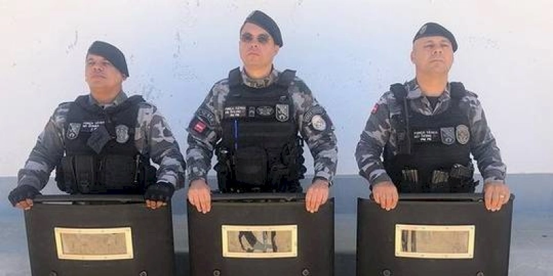 Força Tática do 12º BPM recebe novos escudos para reforçar ações e a segurança do policial