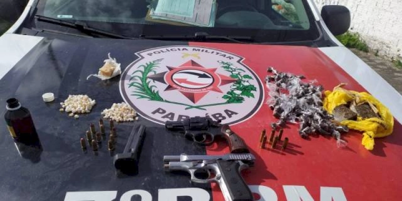 Na Paraíba, presos suspeitos de tráfico com armas, e drogas 