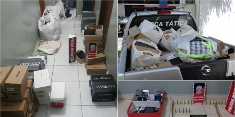 Polícia recupera mercadorias roubadas e apreende munições de calibre restrito
