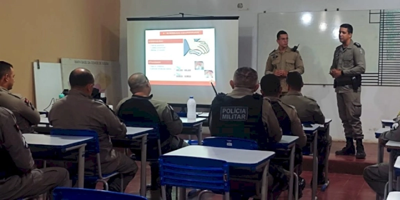 Policiais militares do 14º Batalhão participam de instrução de atendimento pré-hospitalar