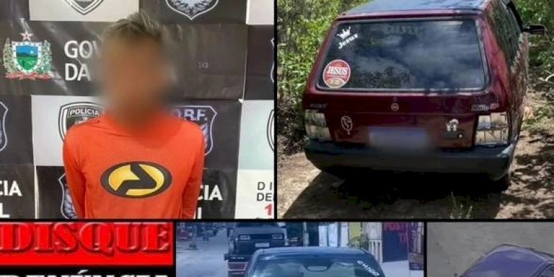 Polícia Civil recupera carro furtado, identifica um dos autores do crime e efetua a prisão de larápio em menos de 48 horas