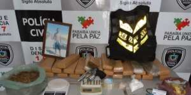 Operação deflagrada nesta terça-feira apreende quase 30 quilos de maconha, crack, cocaína e outros ilícitos na PB