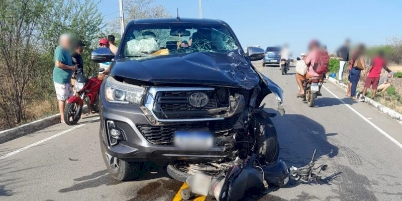 Agricultor perde a vida em grave colisão frontal entre moto e carro, na PB 386, no sertão 