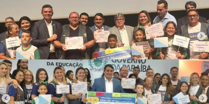 Duas escolas de Marizópolis são contempladas no Prêmio Escola Referência em Aprendizagem