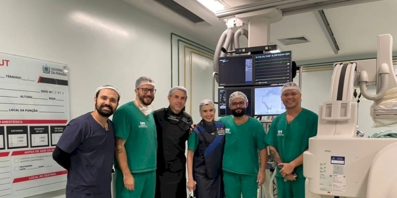 Hemodinâmica de Campina Grande realiza procedimento endovascular de alta complexidade inédito no SUS da Paraíba