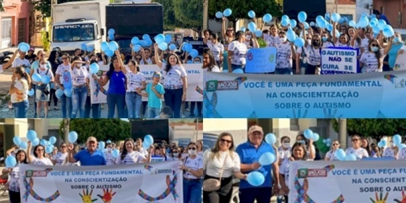 Prefeitura de São José da Lagoa Tapada realiza I Caminhada em alusão ao mês de conscientização sobre o autismo 