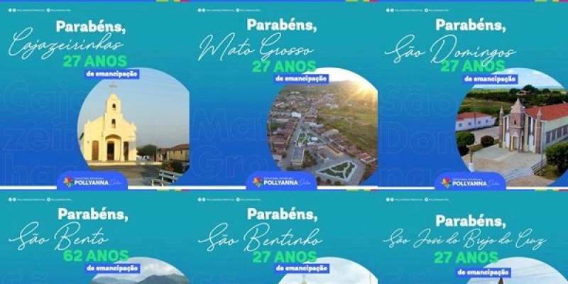 Pollyanna Dutra parabeniza municípios sertanejos pelo seu aniversário de emancipação