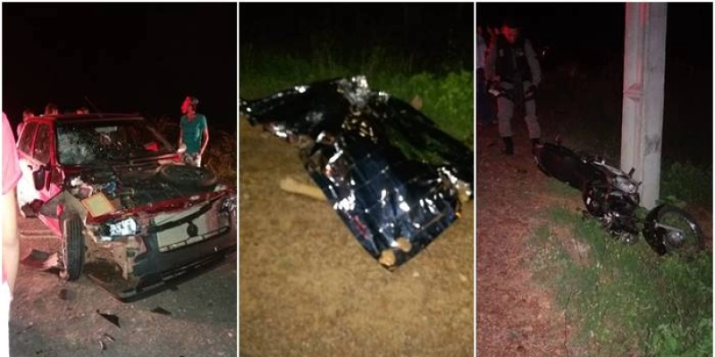 NO SERTÃO - Trágico acidente envolvendo moto e carro mata mulher e deixa homem gravemente ferido