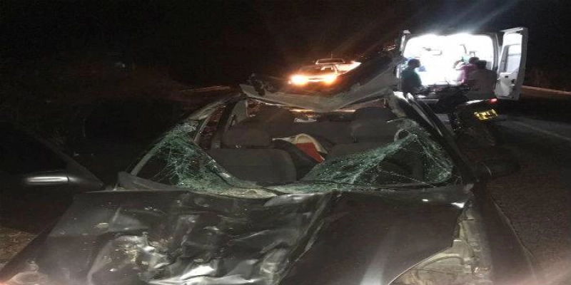 NESTE SÁBADO - Cantor colide carro em animal entre as Cidades de Sousa e Lastro; Imagens