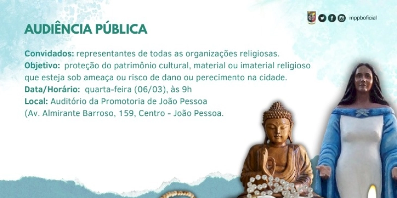 Ministério Público fará audiência sobre tombamento de templos religiosos