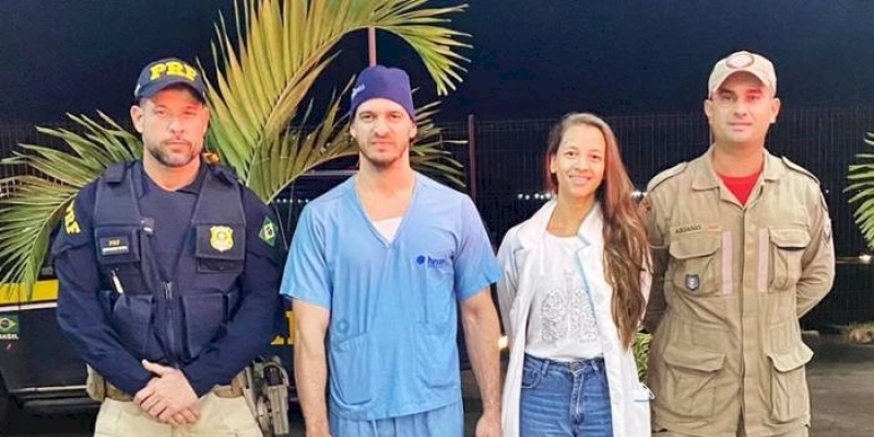 PRF e Corpo de Bombeiros realizam escolta de coração a ser transplantado, na Paraíba