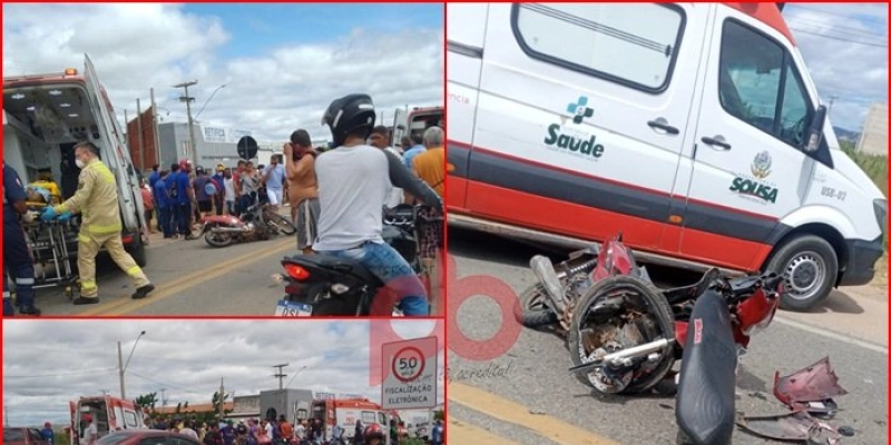 Jovem fica em estado grave ao se envolver em acidente na BR-230, em Sousa