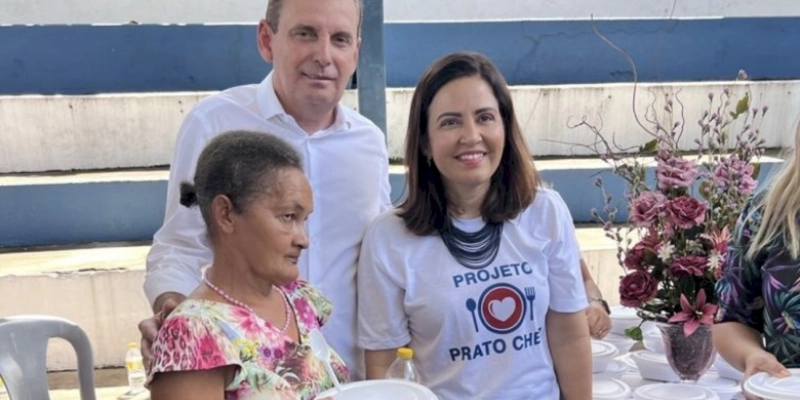 Deputado Chico Mendes e Secretária Pollyanna Dutra participam do lançamento do programa Prato Cheio, em Cajazeiras 