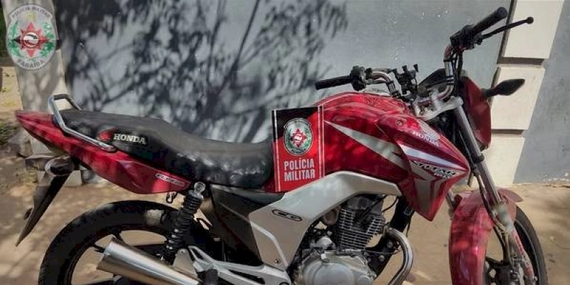 OPERAÇÃO BOAS FESTAS: Polícia Militar recupera moto roubada, na cidade de São Bento