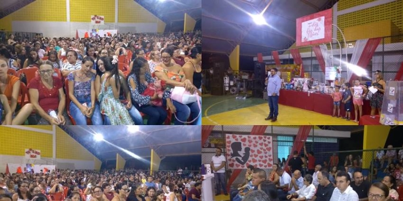Prefeitura de Santa Cruz realiza festa do Dia das Mães, e distribui presentes 