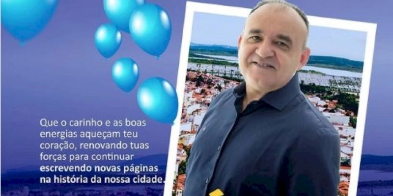 Prefeitura de Coremas parabeniza Irani Alexandrino pelo seu aniversário 