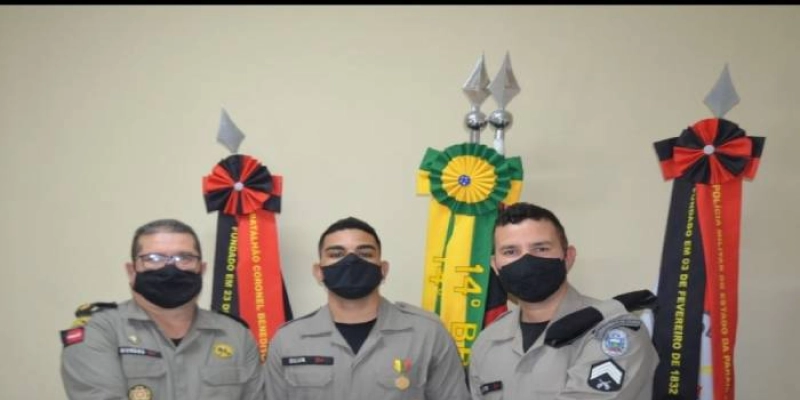 Polícia Militar Confere Mérito Acadêmico a aluno do curso de formação de soldados realizado no 14°BPM
