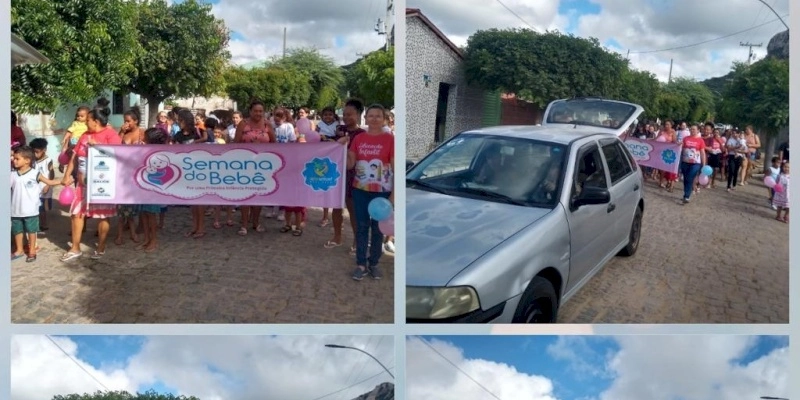Caminhada abre caminho para as festividades da Semana do Bebê, em Vieirópolis 