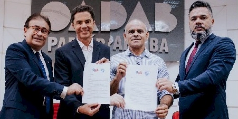 Veneziano e Nascimento participam de sabatinas e assinam Carta Compromisso com a OAB-PB e API