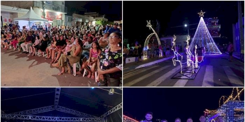 João Neto inaugura a decoração iluminada nas praças da cidade: Aparecida, Um Canto de Natal