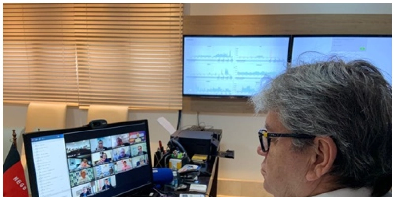 Em videoconferência com o ministro da Saúde, João Azevêdo solicita leitos de UTIs e registro de respiradores fabricados pela UEPB