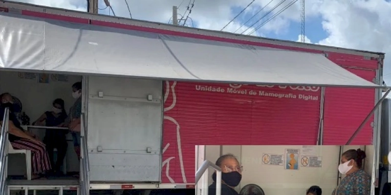 Mulheres de Marizópolis realizam exames de mamografias no veículo móvel do Amigo do Peito 